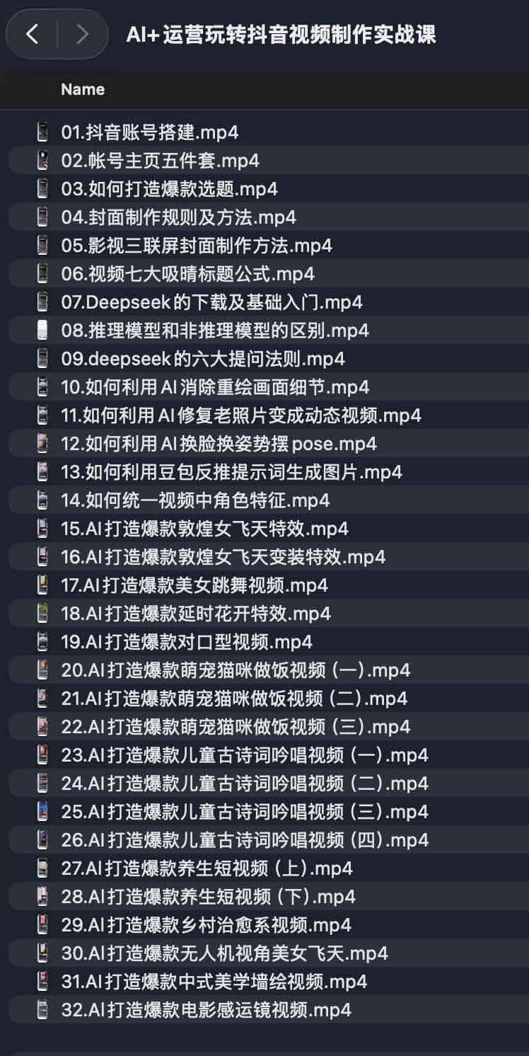 图片[1]-AI+运营玩转抖音视频制作实战课-顺风网舟