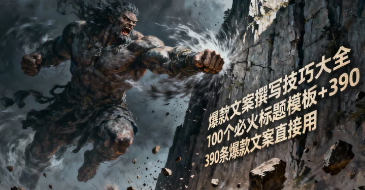 爆款文案撰写技巧大全_100个必火标题模板+390条爆款文案直接用-顺风网舟